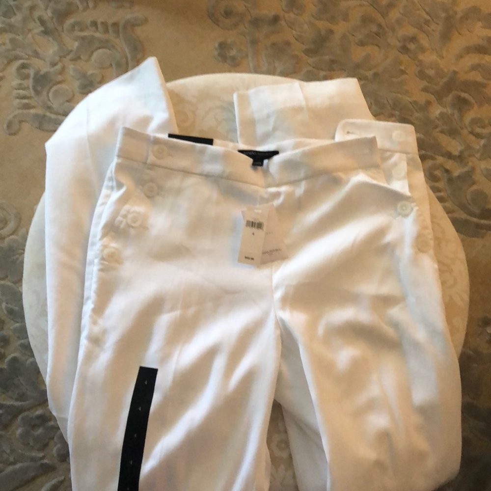 Lined white slacks